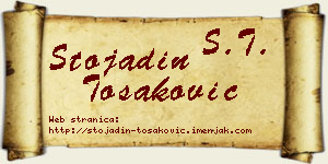 Stojadin Tošaković vizit kartica